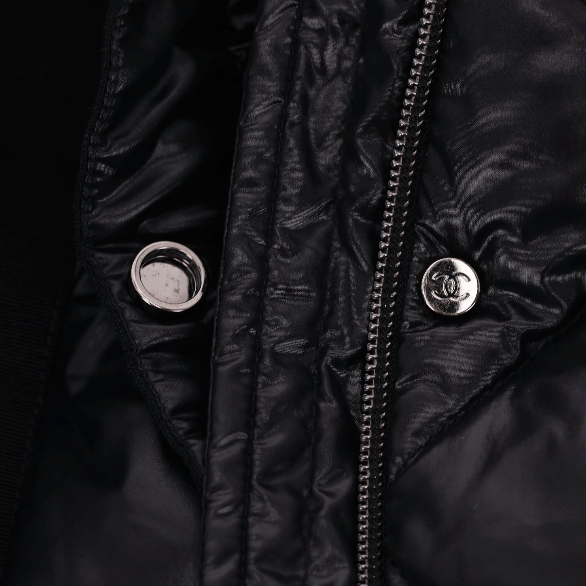 Chanel Down Puffer Coat/Jacket With 'CC' Logo Patch 4