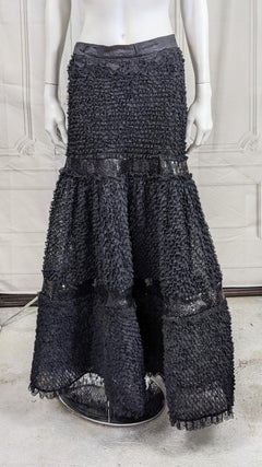 Chanel Dramatic Lace Ruffle and Sequin Evening Skirt