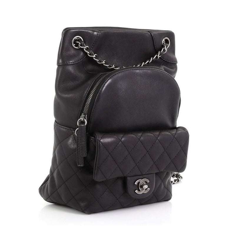 Chanel Drawstring CC Flap Backpack Quilted Lambskin Medium at 1stDibs