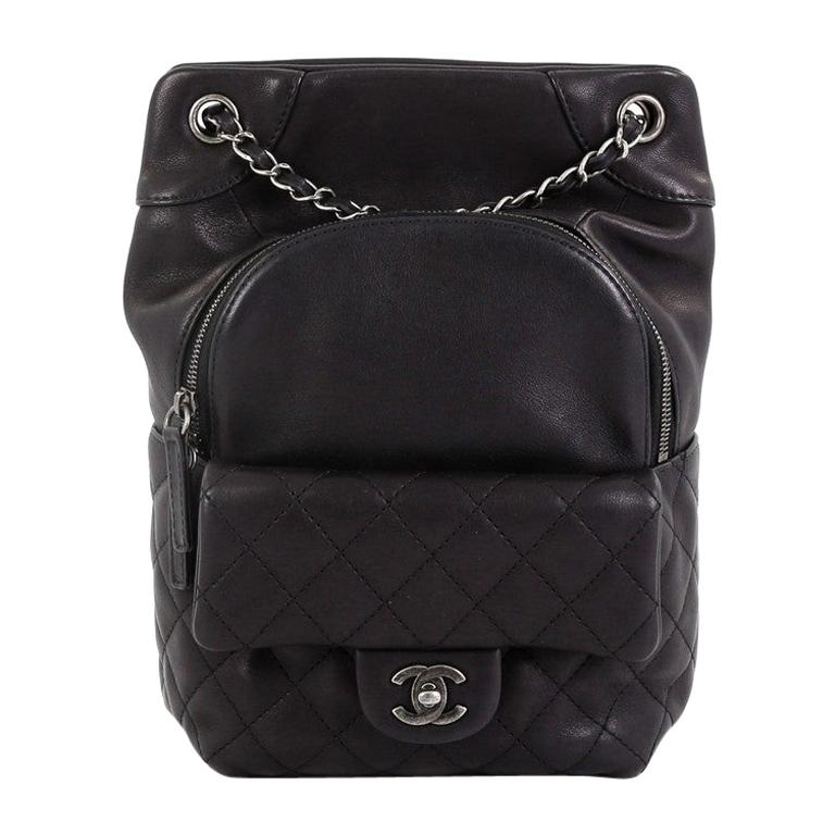 Chanel Drawstring CC Flap Backpack Quilted Lambskin Medium at 1stDibs