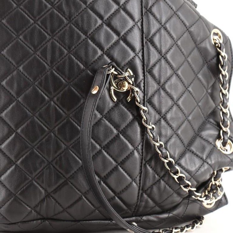 Chanel Drawstring CC Lock Bucket Bag Quilted Lambskin Medium 1
