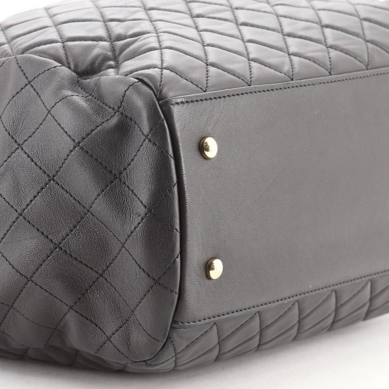 Chanel Drawstring CC Lock Bucket Bag Quilted Lambskin Medium 2