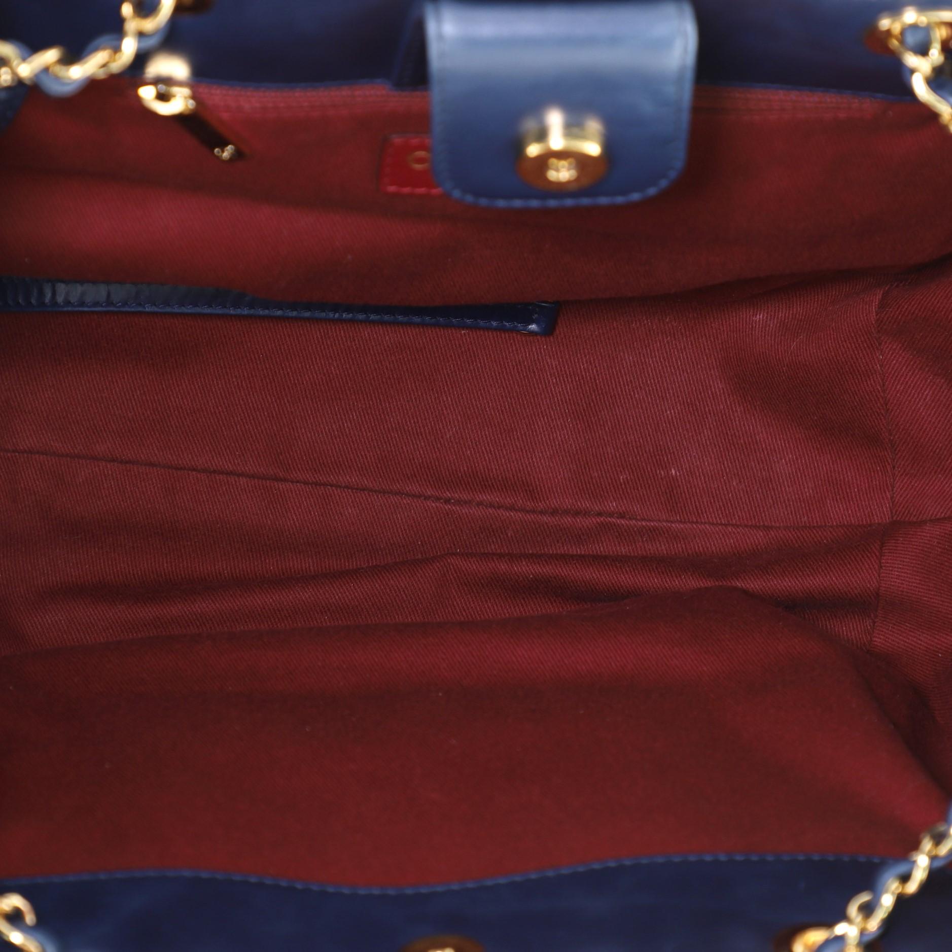 Chanel Drawstring Shoulder Bag Quilted Denim and Aged Calfskin Medium 1