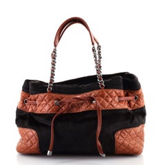 Chanel Drawstring Tote Quilted Calfskin and Pony Hair Medium