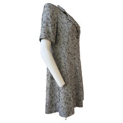 Chanel Kleidmantel aus schwarzem und weißem Tweed 2010