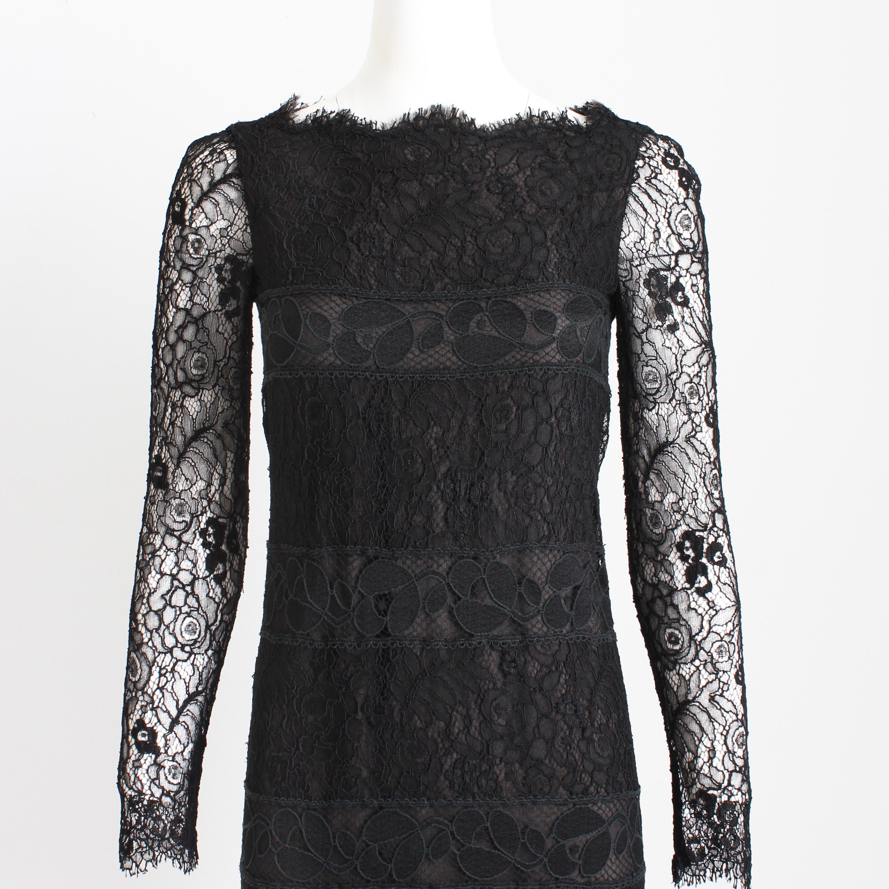 Chanel Dress Cocktail Black Silk Guipure Lace Haute Couture Numbered Vintage LBD In Good Condition For Sale In Port Saint Lucie, FL