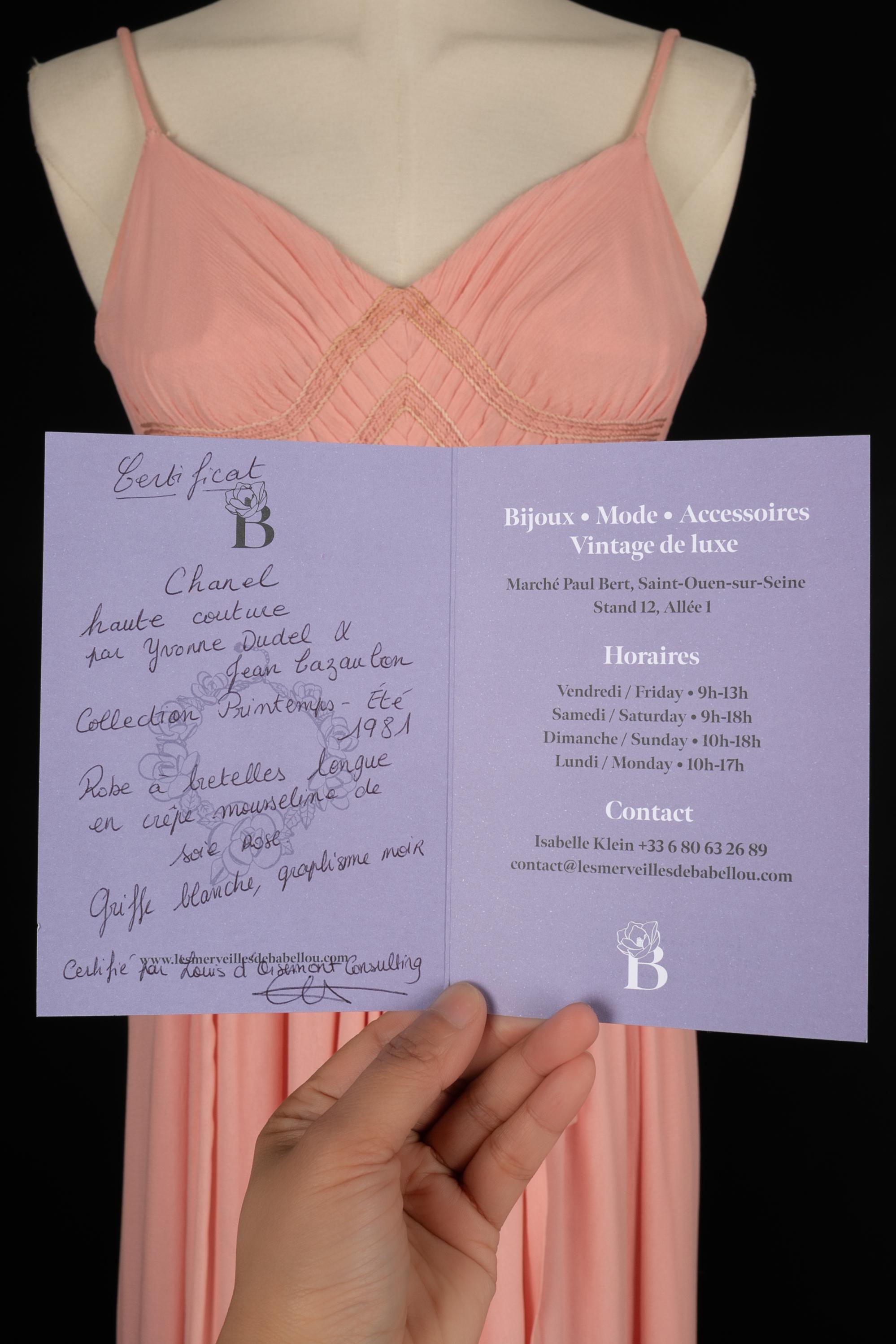 Women's Chanel dress Haute Couture For Sale