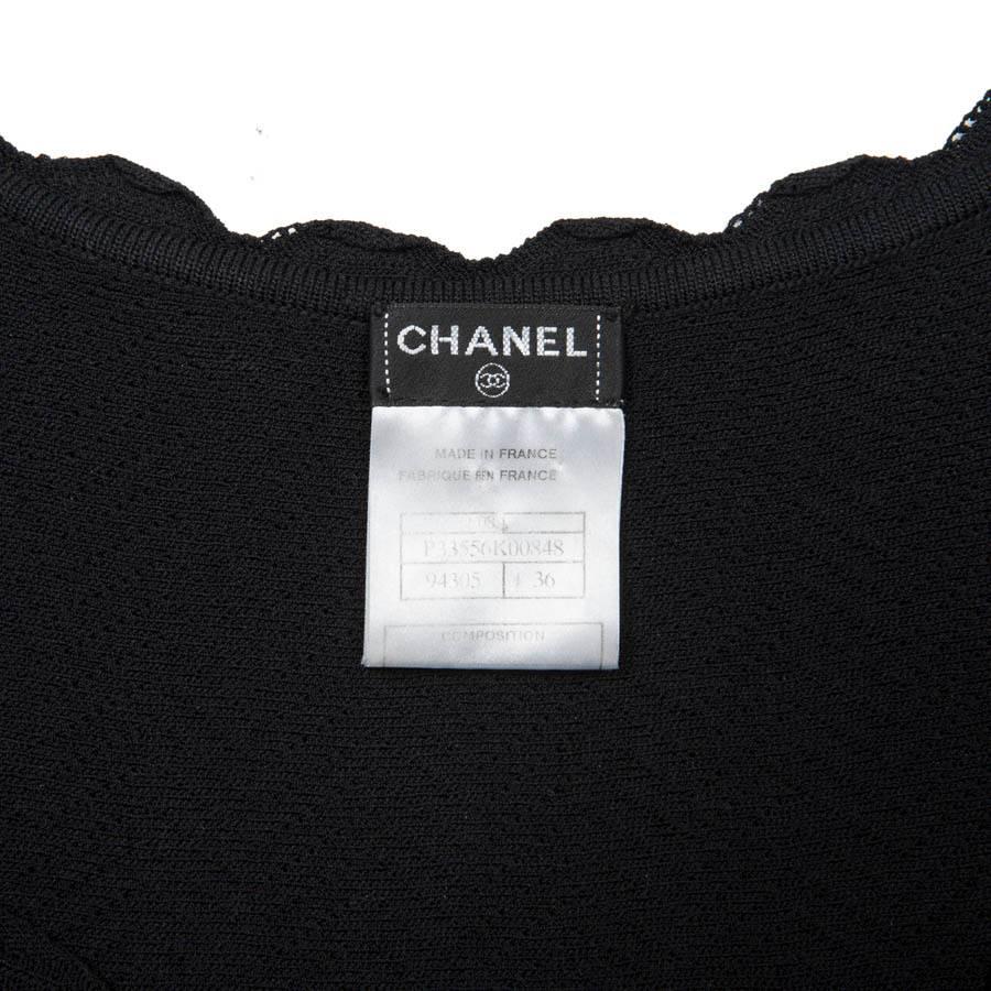 CHANEL Dress in Black Viscose Size 36FR 6