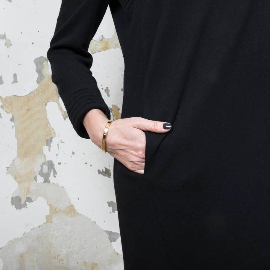 CHANEL Dress in Black Wool Jersey Size 38FR 1