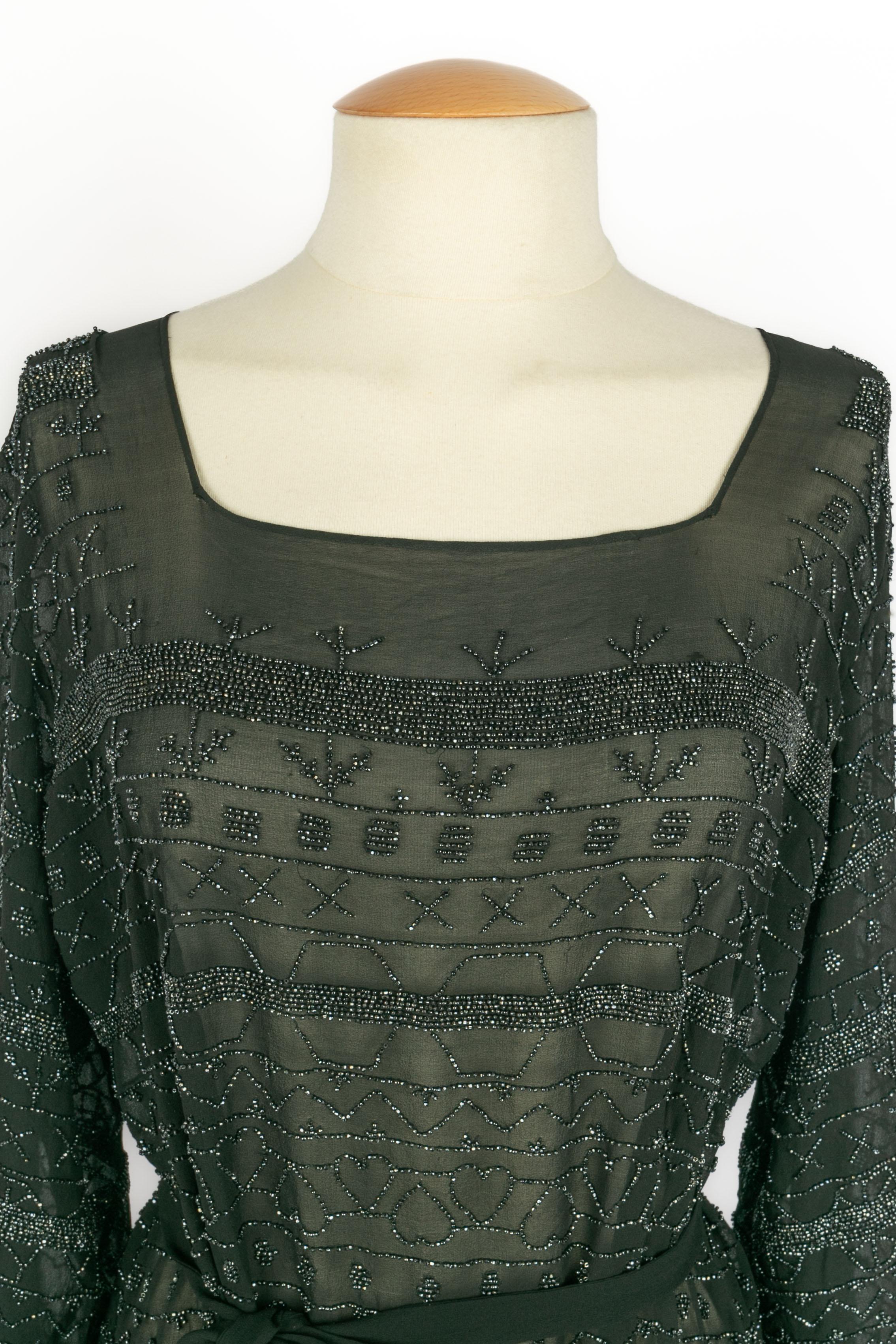 Noir Robe Chanel d'été 1922 en vente