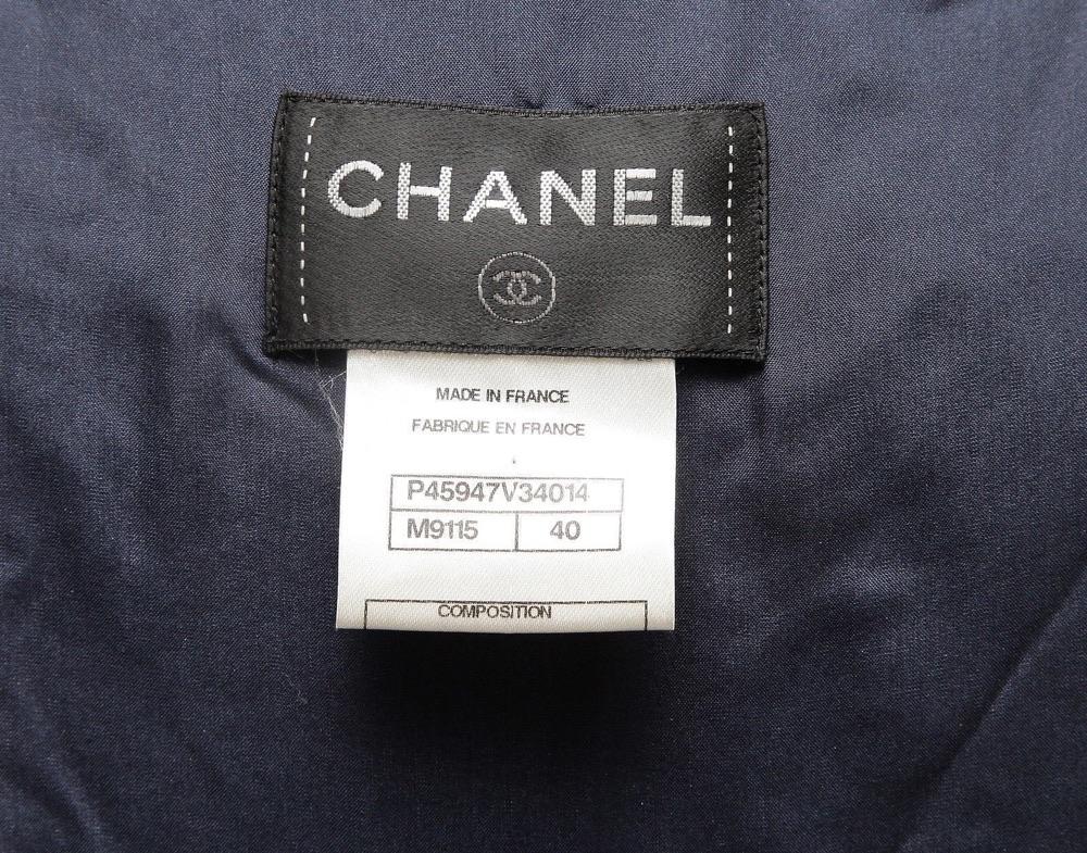 CHANEL Dress Tweed Knit Cap Sleeve Shift Zipper Multi Color Zipper Sz 40 For Sale 8