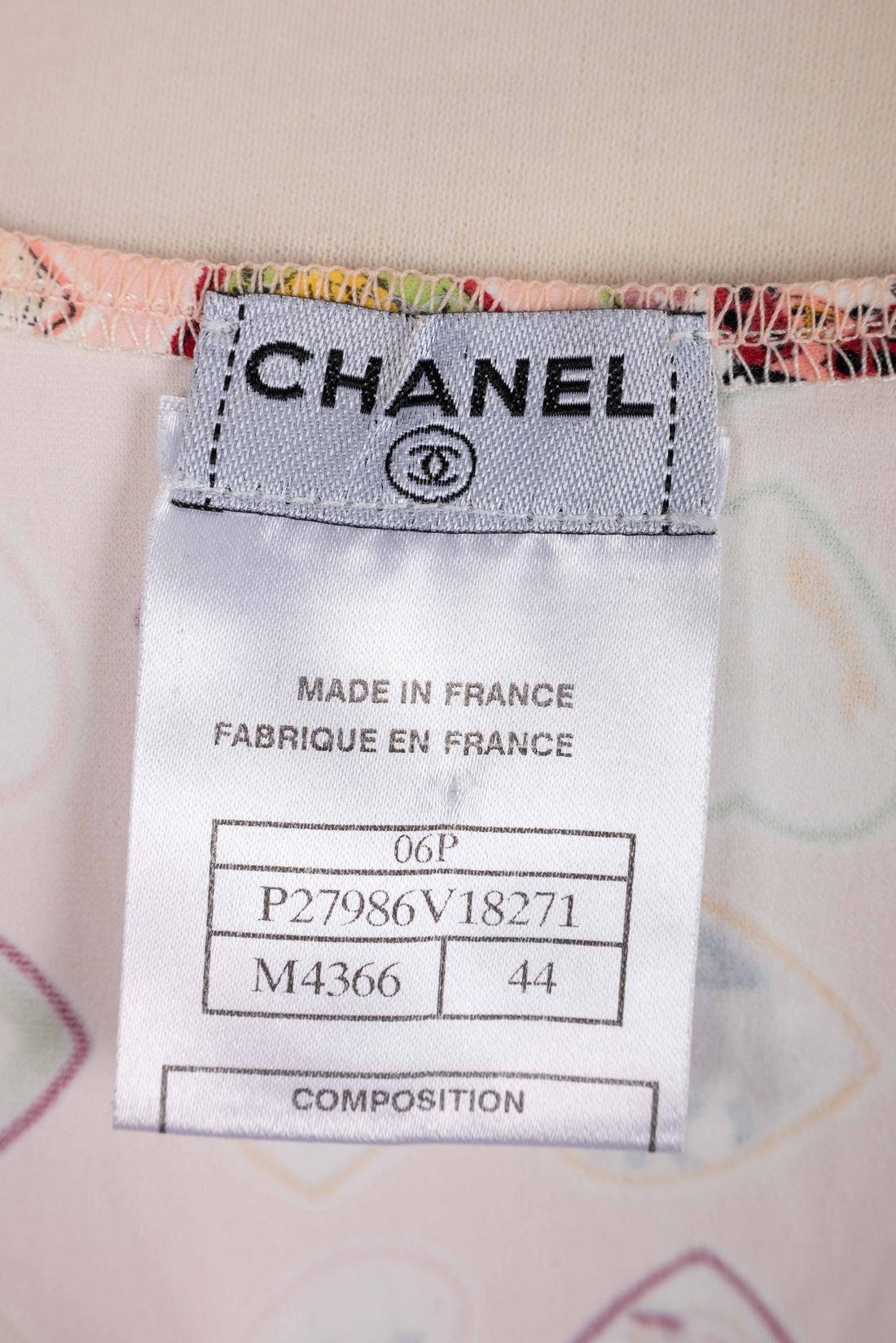 Chanel Dress with Hearts on Pink Background, 2006 For Sale 2