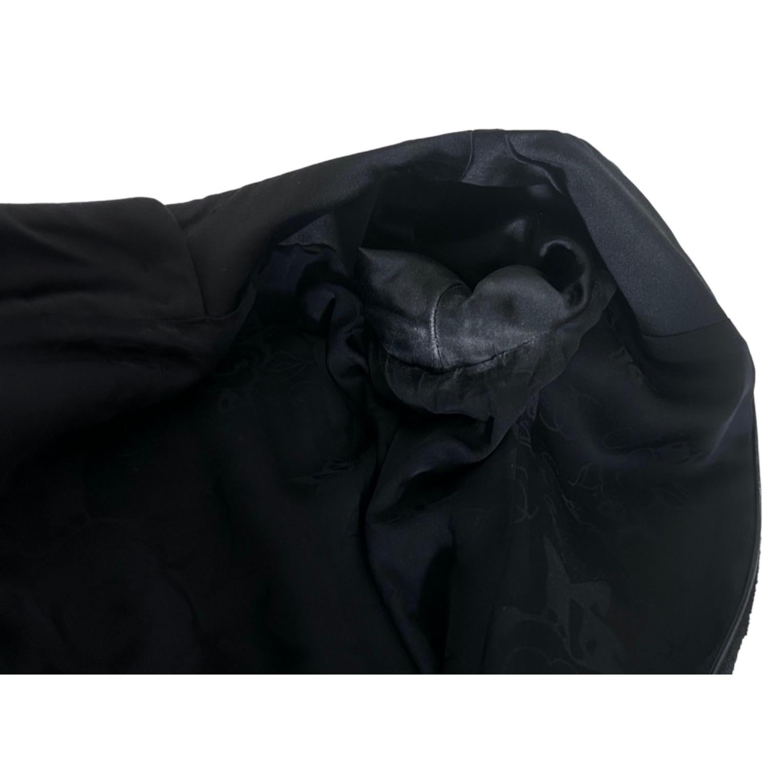 CHANEL Dress Wool Blend Black Satin Shift Cap Sleeve Gripoix Sz 38 2015 For Sale 9