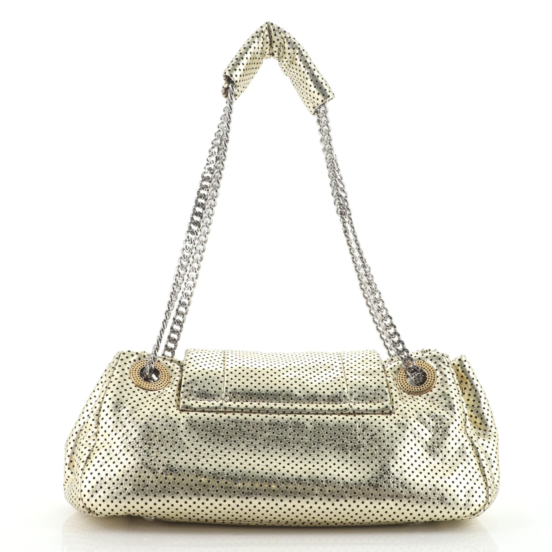 Chanel Drill Accordion Flap Bag Perforated Leather Small In Good Condition In NY, NY