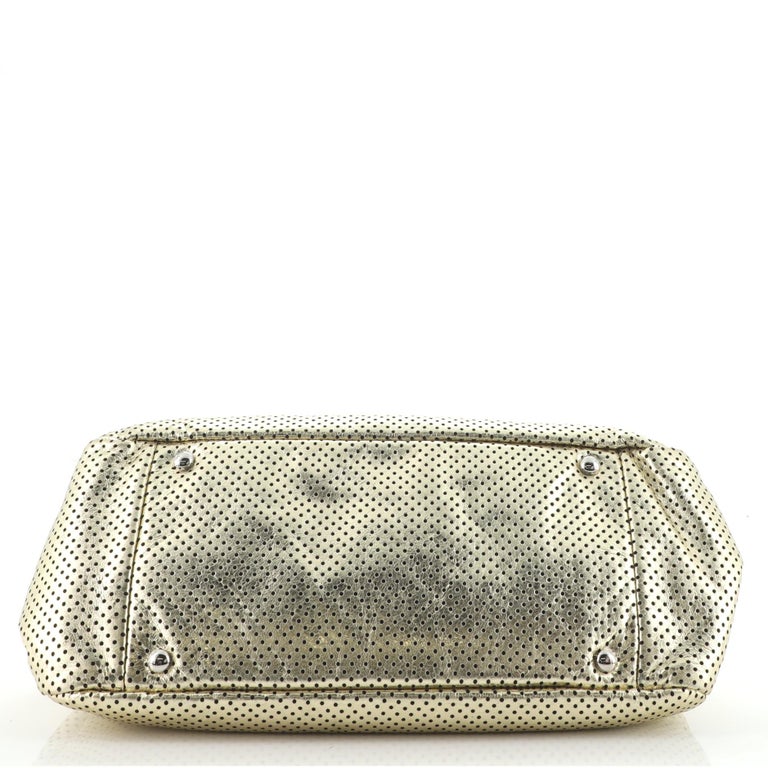 Chanel Drill Accordion Flap Bag Perforated Leather Small at 1stDibs