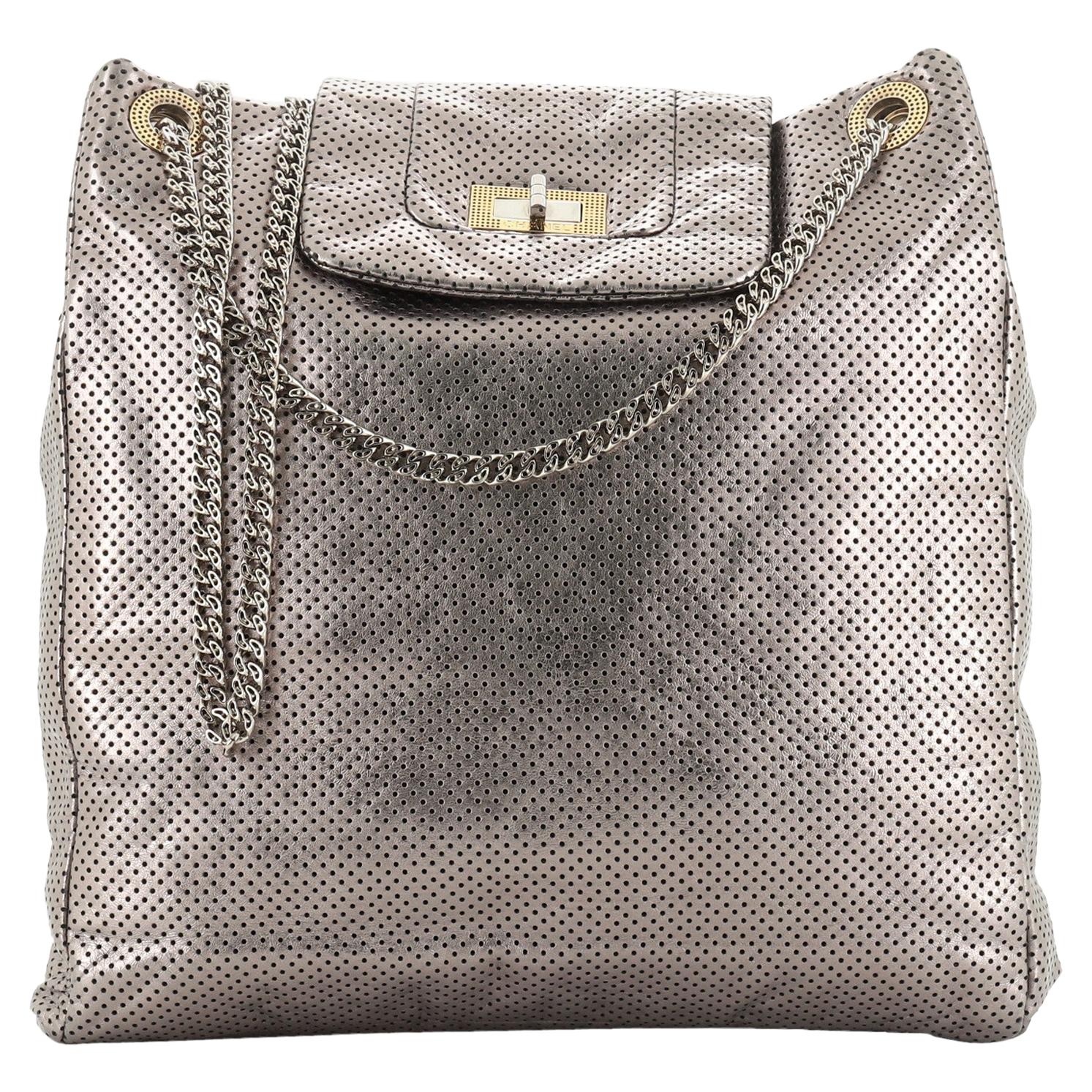 Chanel Drill Tote Perforated Leather Large