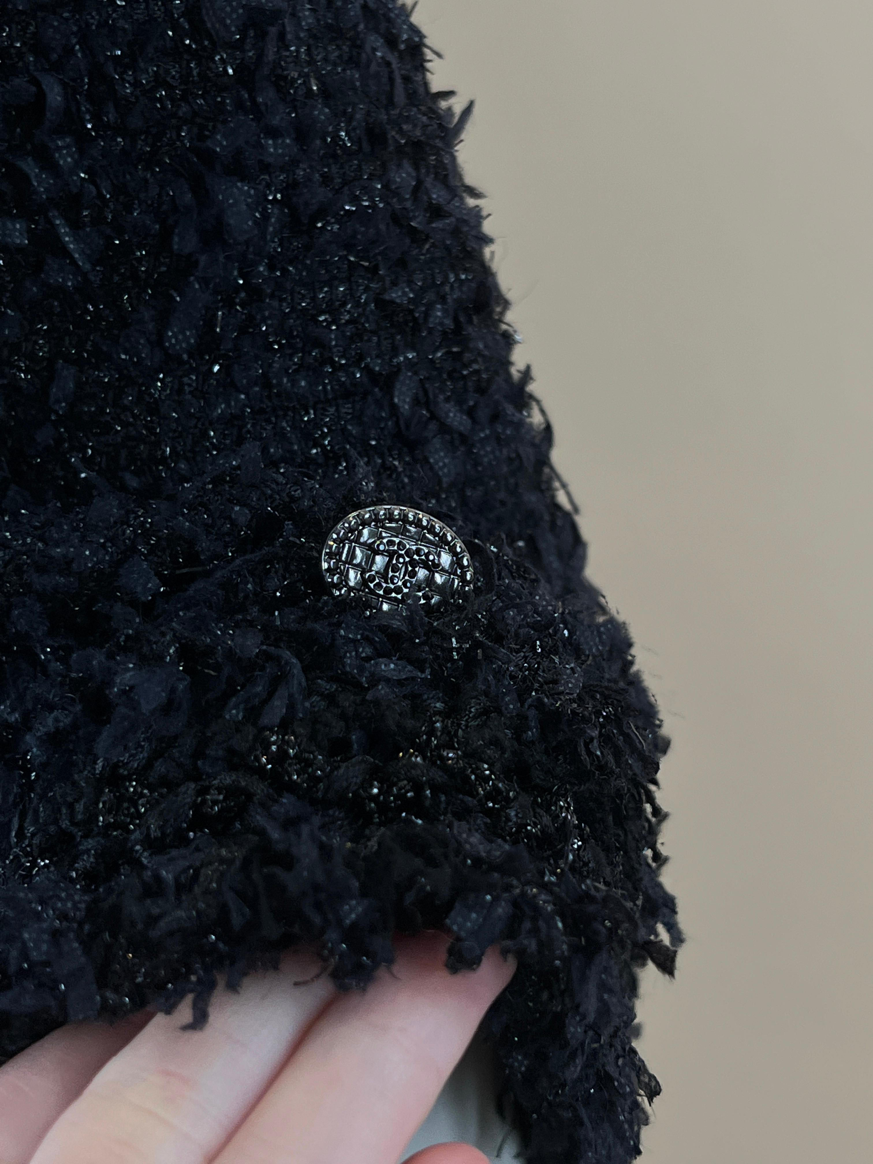 Chanel Dubai Black Lesage Tweed Jacket For Sale 1