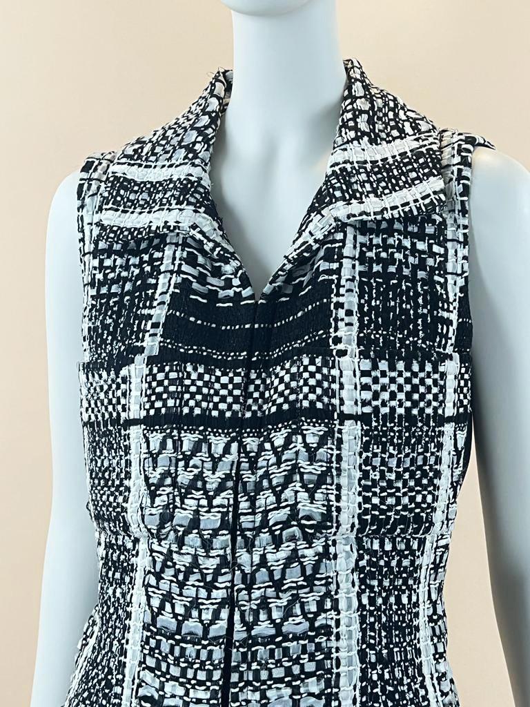 Chanel Dubai Collection Black & White Ribbon Tweed Vest 2