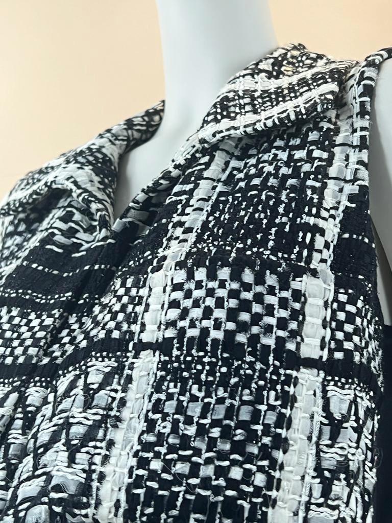 Chanel Dubai Collection Black & White Ribbon Tweed Vest 4
