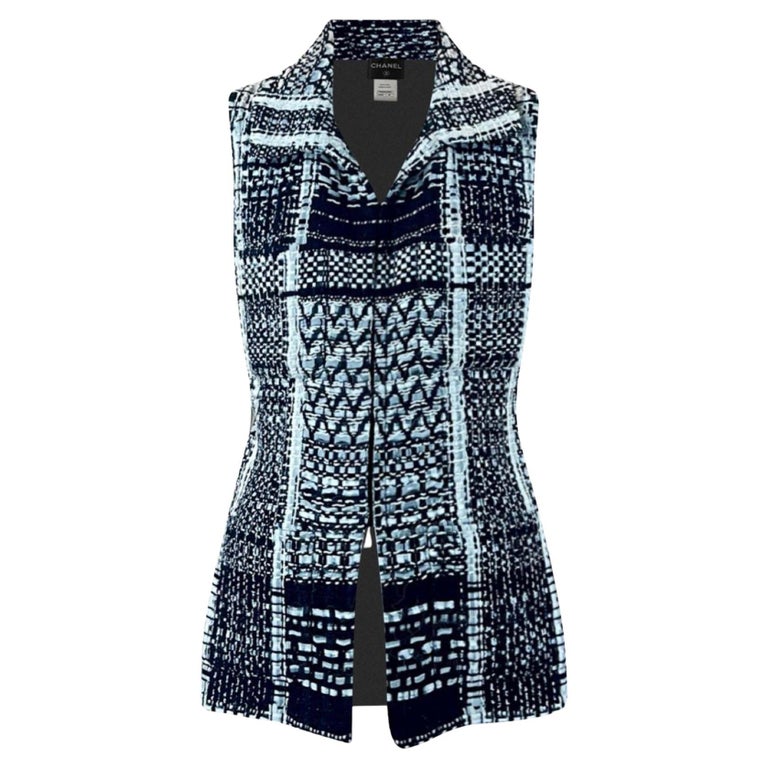 Chanel 2026 Vest Shirt Grey White Tencel Wool 295272