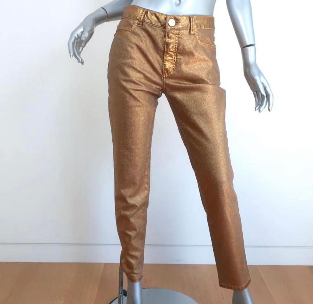 Chanel Dubai Collection Distressed Metallic Jeans 1