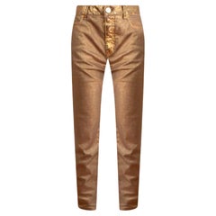Chanel Dubai Collection - Jeans metallizzati con effetto distressed