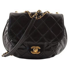 Chanel Dubai Messenger Bag Quilted Aged Calfskin Small