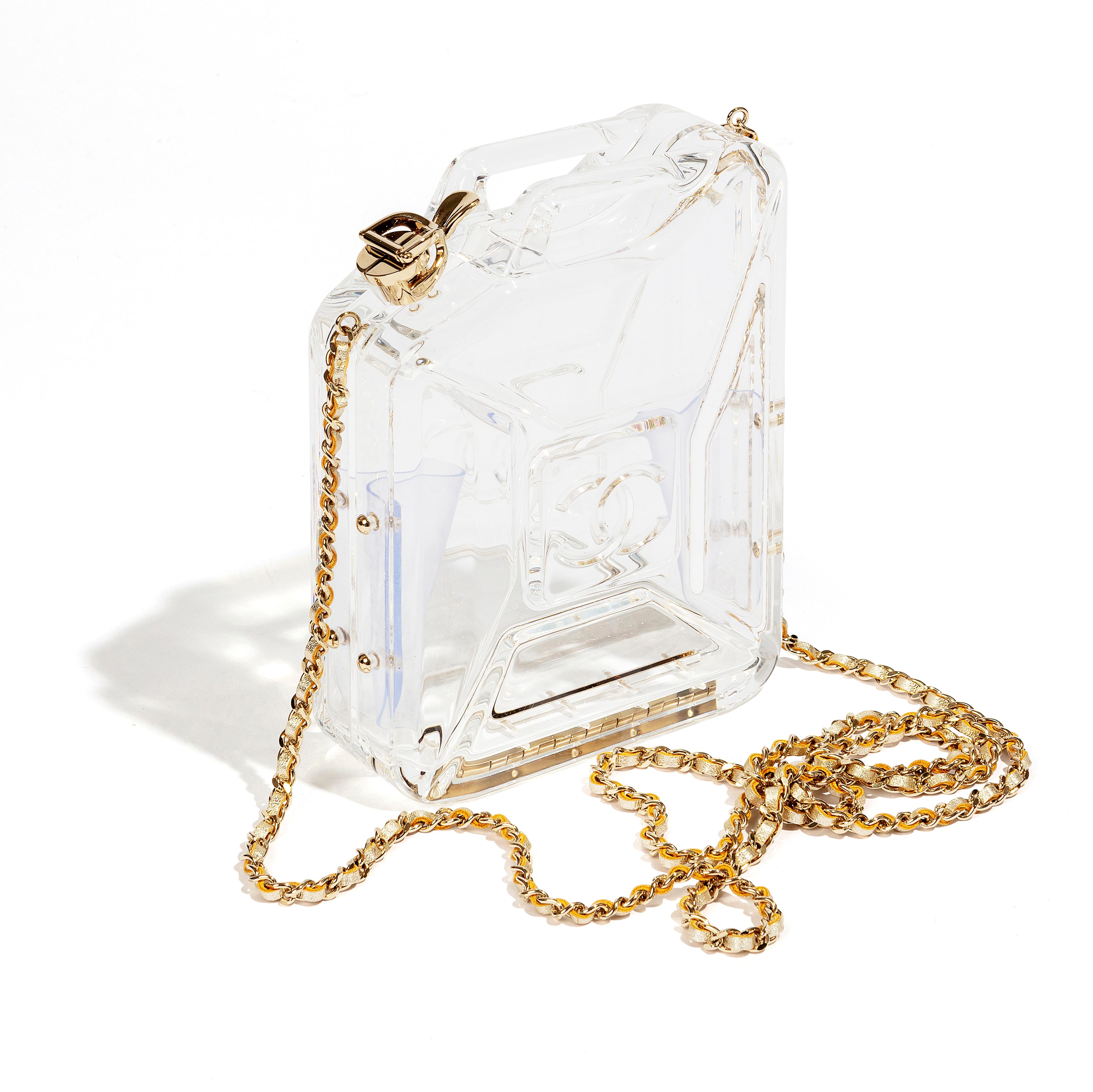 Chanel Dubai Tank Transparent Minaudiere Clutch Bag In New Condition For Sale In London, GB