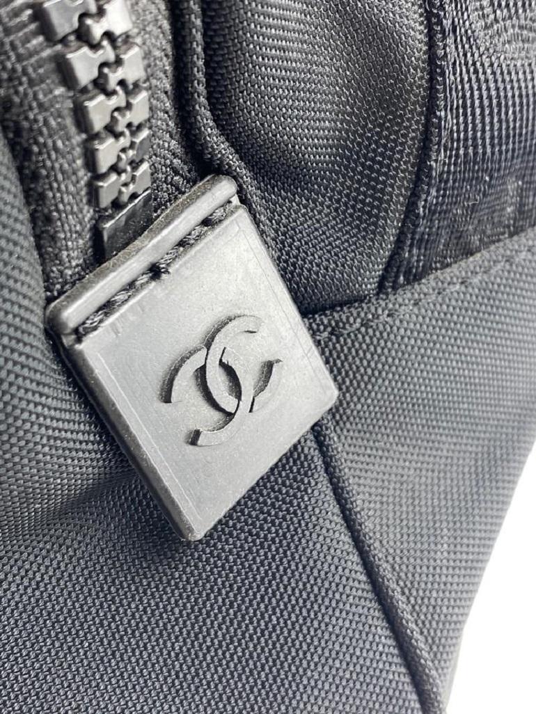 Chanel Duffle Extra Large Cc Logo Holdall 1ca516 Black Nylon Weekend/Travel Bag 3