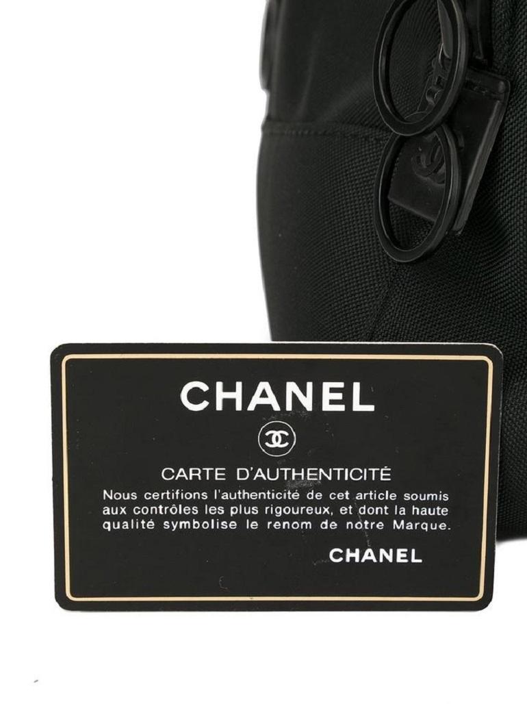 Chanel Duffle Extra Large Cc Logo Holdall 1ca516 Black Nylon Weekend/Travel Bag 4
