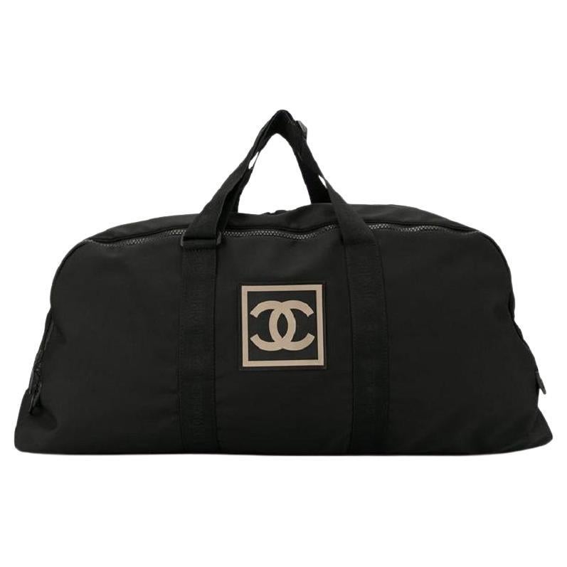 Chanel Duffle Extra Large Cc Logo Holdall 1ca516 Black Nylon Weekend/Travel Bag