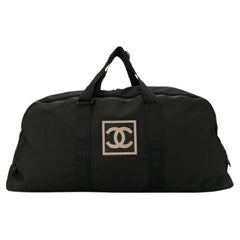 Vintage Chanel Duffle Extra Large Cc Logo Holdall 1ca516 Black Nylon Weekend/Travel Bag
