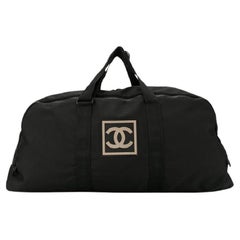 Chanel Duffle Extra Large Cc Logo Holdall 1ca516 Black Nylon Weekend/Travel Bag