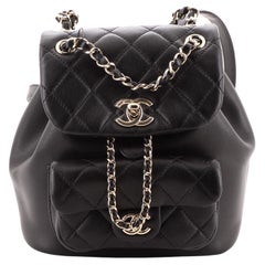 Chanel Duma Drawstring Backpack Quilted Lambskin Small