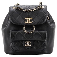 Chanel Duma Drawstring Backpack Quilted Lambskin Small