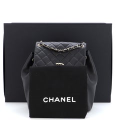 Chanel Duma Drawstring Backpack Quilted Leather Large