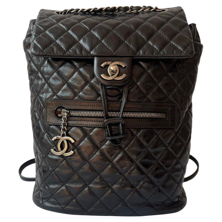 chanel leather backpack 2015 2014-2015 Black Patent Shopping Trolley Bag CHANEL Gabrielle Quilted Aged Calfskin