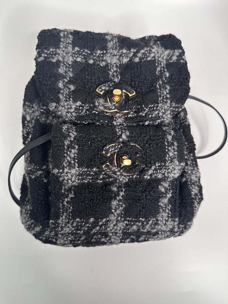 Chanel Duma Tweed Backpack For Sale at 1stDibs