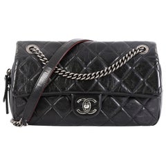 Chanel Duo Color Flap Bag Quilted Aged Calfskin Medium