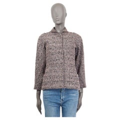 CHANEL Staubrosa Wolle 2013 3/4 SLEEVE TWEED Blazer Jacke 36 XS