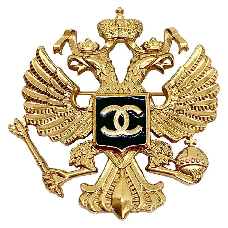 Royal Russian Double-headed Eagle Badge Luxury Animal Crown Brooch Pins  Men's Suit Collar Pin Chic Shirt Dress Daily Neckwear