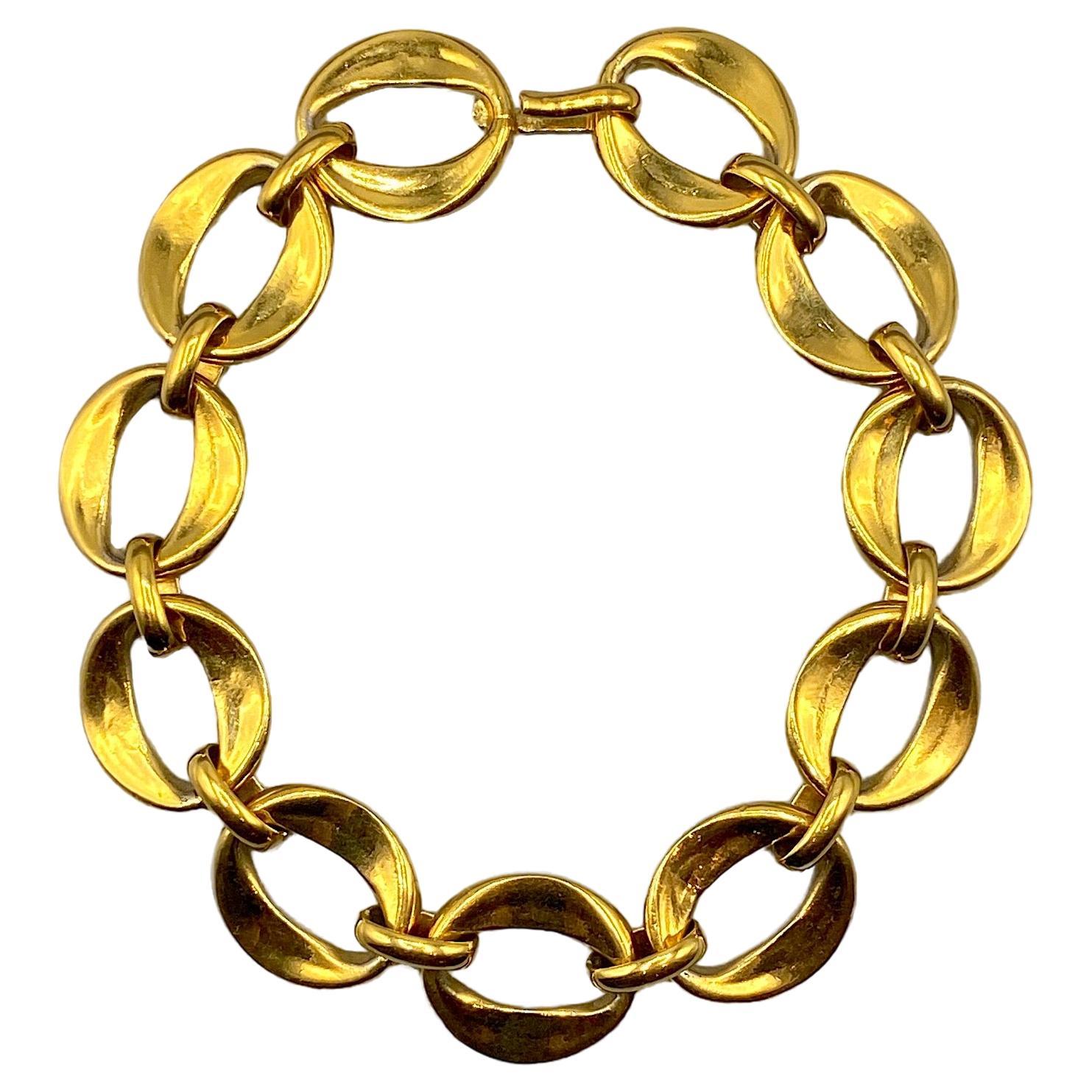 Chanel Early 1980s Large Oval Link Necklace
