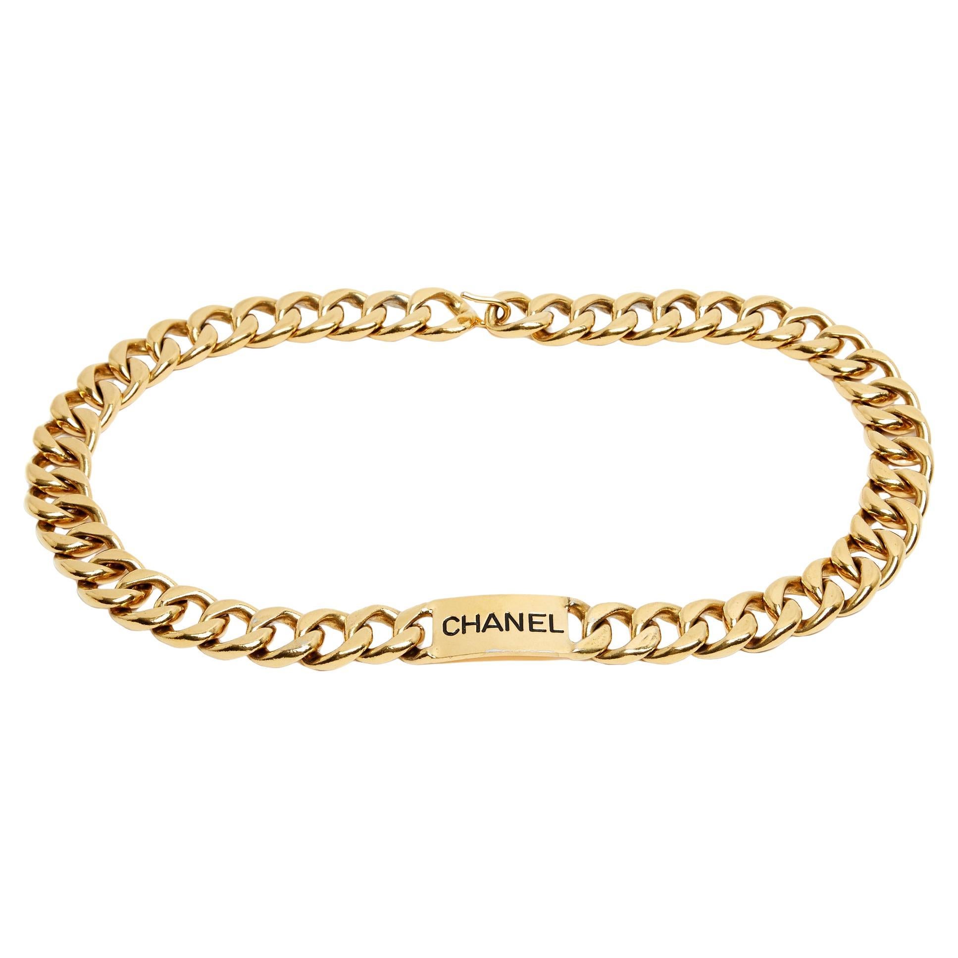Chanel Early 1990s Ceinture Sautoir T80 ID Maxi Chainlink Belt 32in Necklace