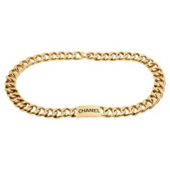 Chanel Early 1990s Ceinture Sautoir T80 ID Maxi Chainlink Belt 32in Necklace