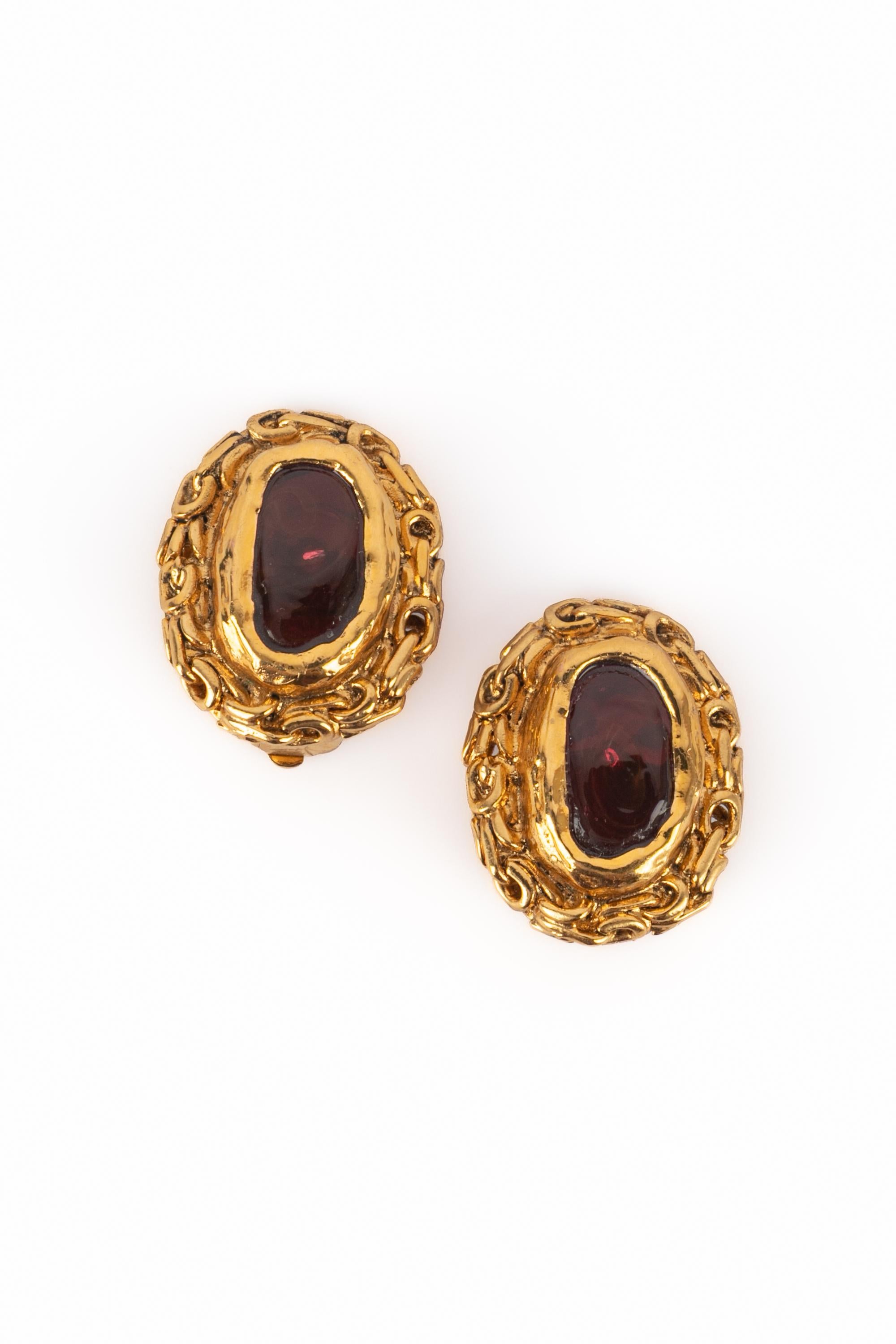 Chanel earrings 1985 In Excellent Condition For Sale In SAINT-OUEN-SUR-SEINE, FR