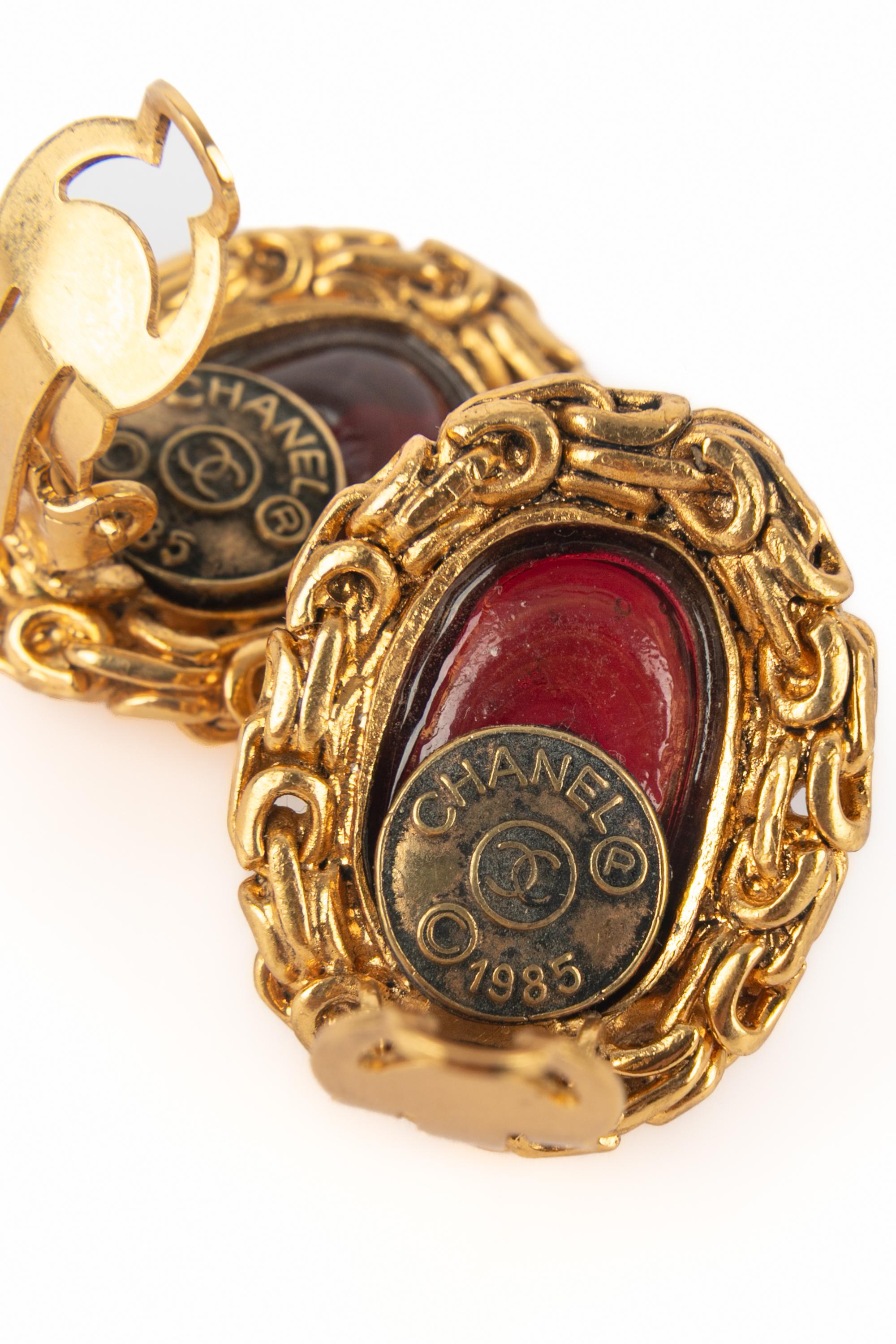 Chanel earrings 1985 For Sale 3