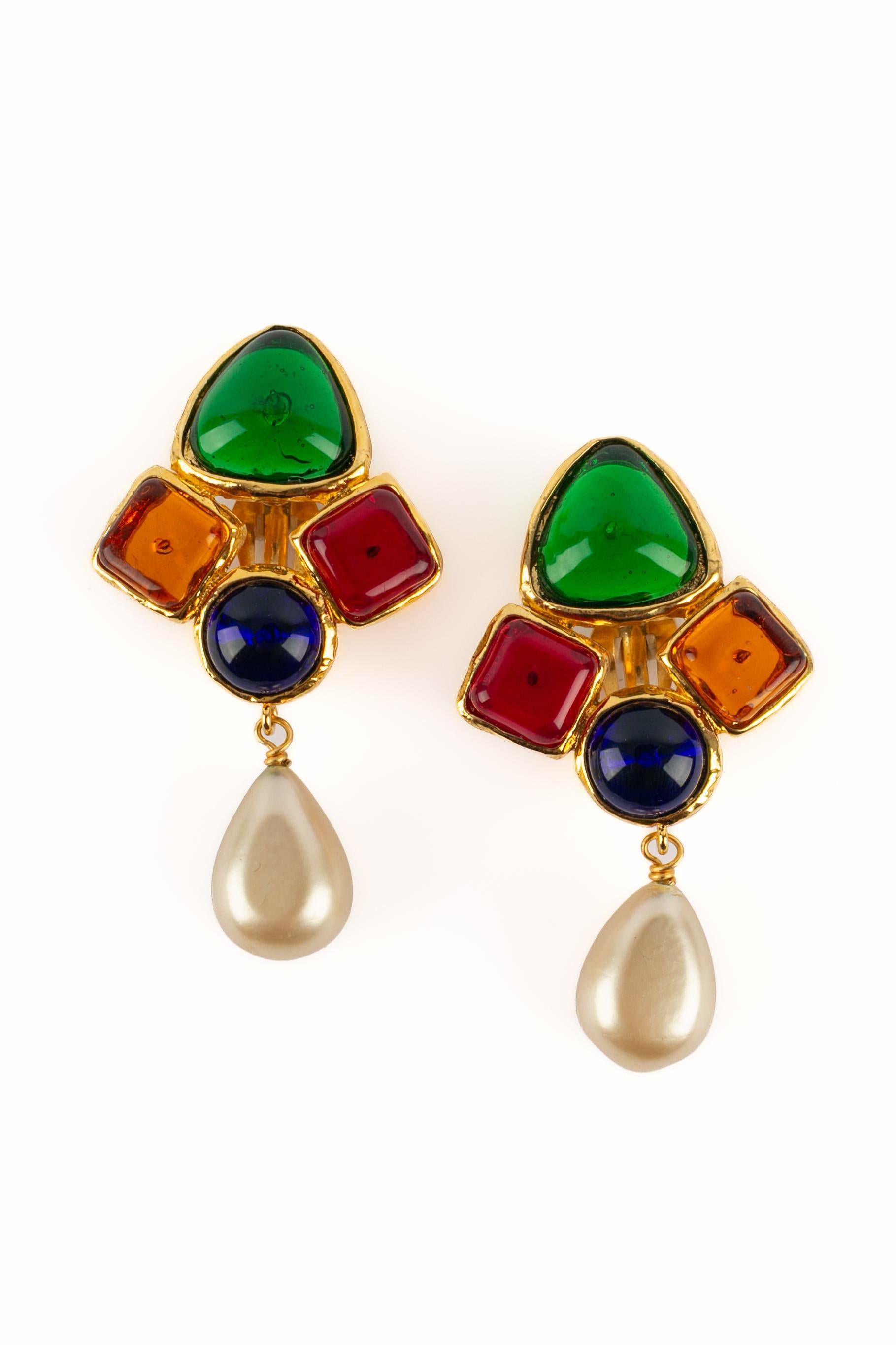 Boucles d'oreilles Chanel 1990 Excellent état - En vente à SAINT-OUEN-SUR-SEINE, FR