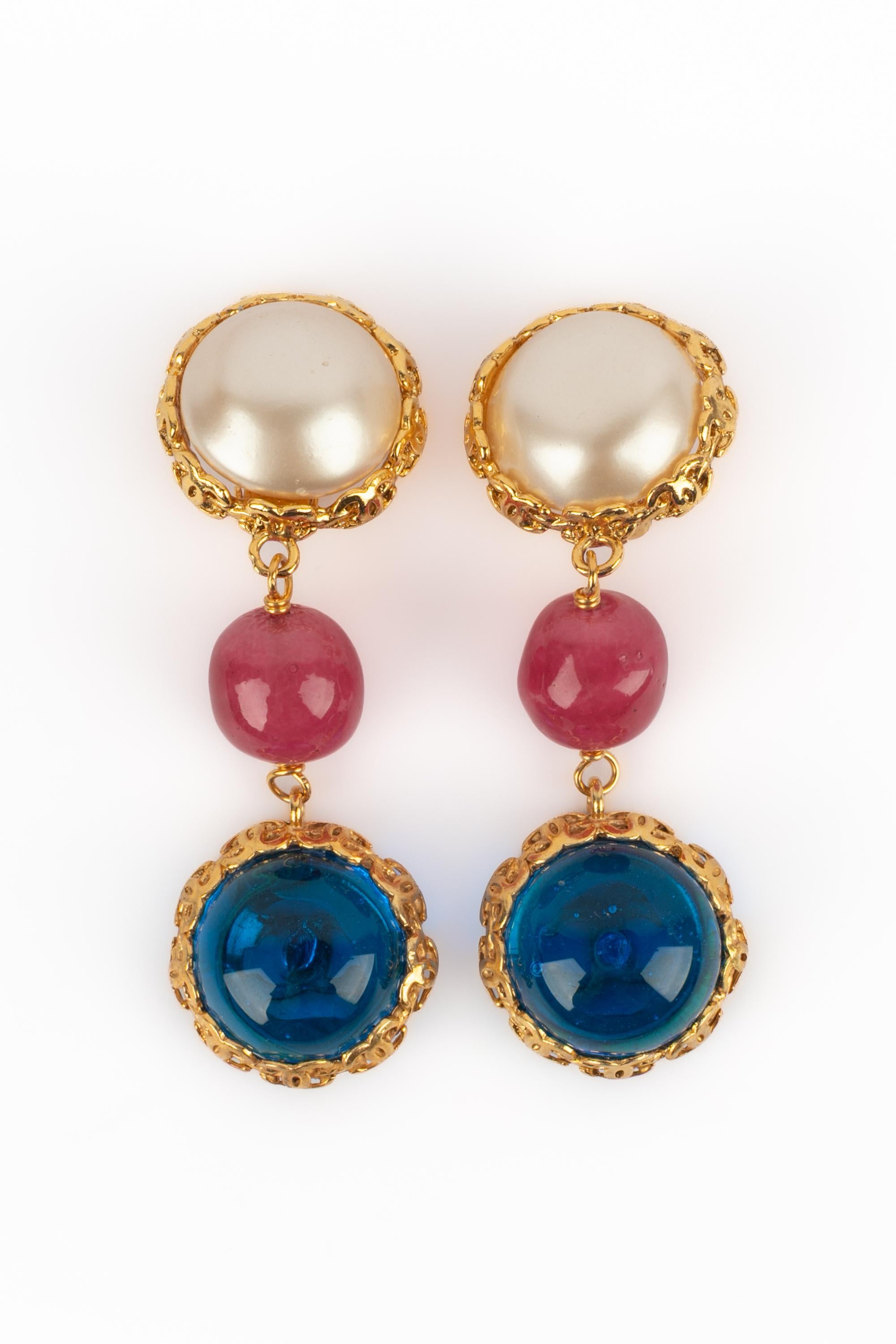 Boucles d'oreilles Chanel 1990 Excellent état - En vente à SAINT-OUEN-SUR-SEINE, FR