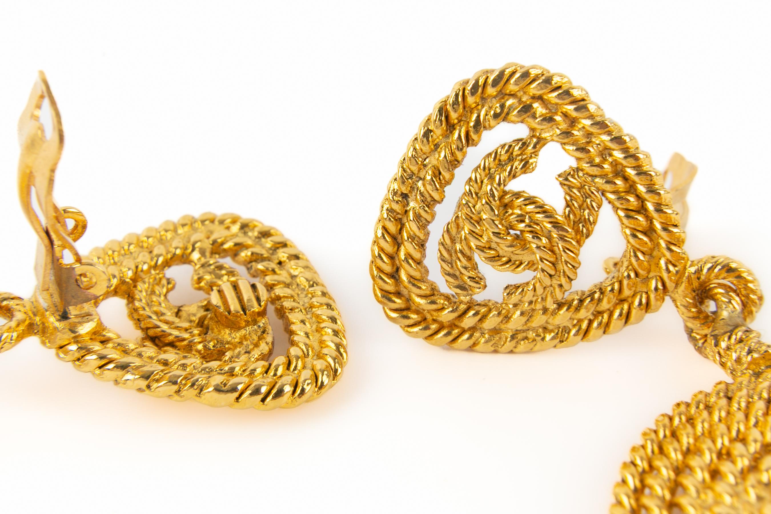 Boucles d'oreilles Chanel 1990 en vente 2