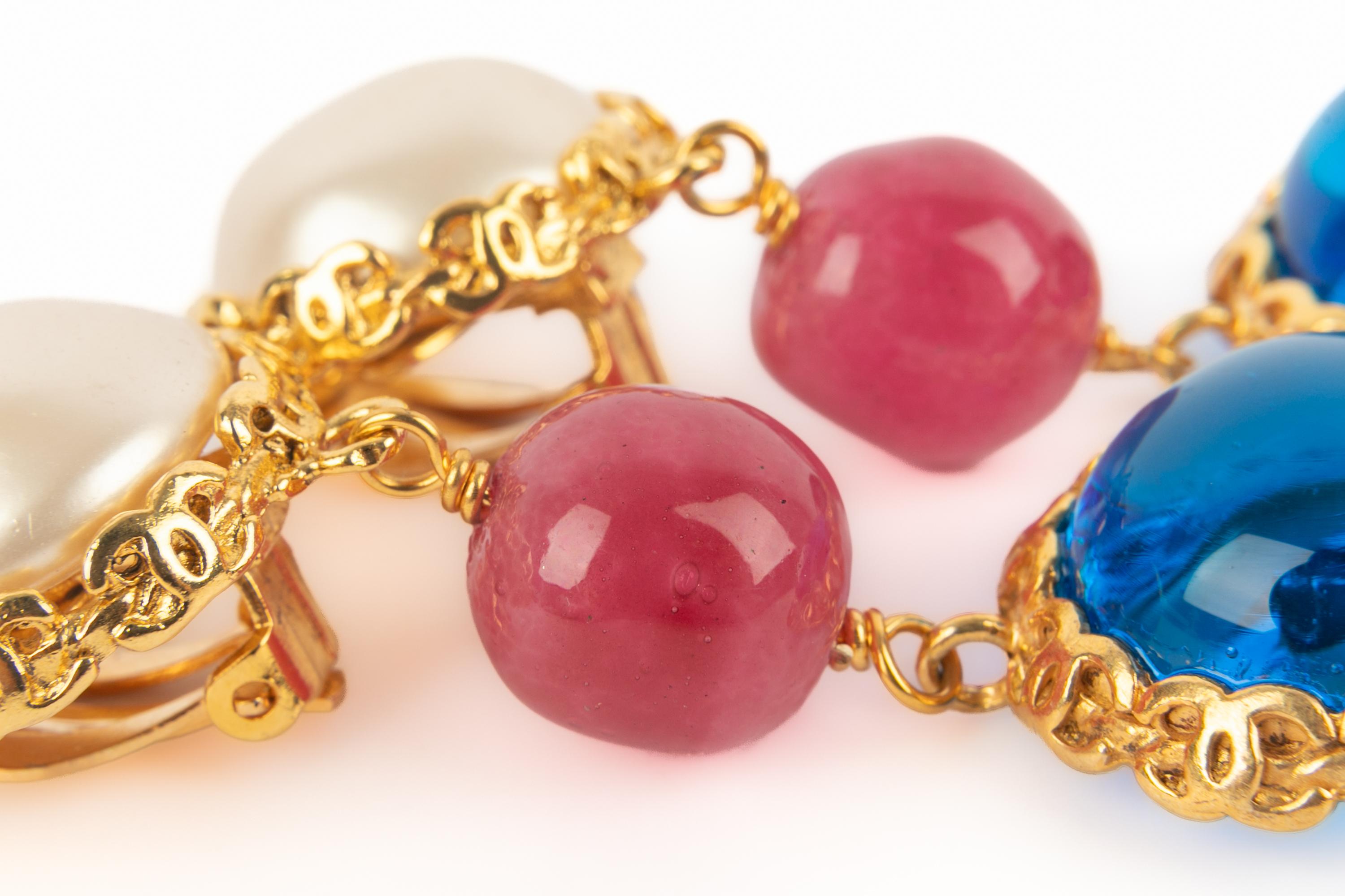 Boucles d'oreilles Chanel 1990 en vente 3